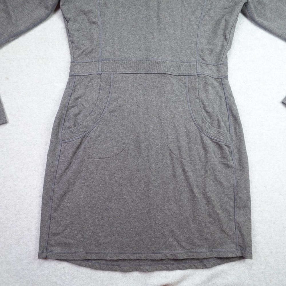 Athleta‎ Hoodie Dress Womens MP Gray Sporty Long Sleeve Thumbhole Pocket - Picture 3 of 15